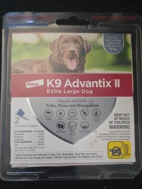 K9 Advantix II Extra Large Dog Flea & Tick Treatment - Red